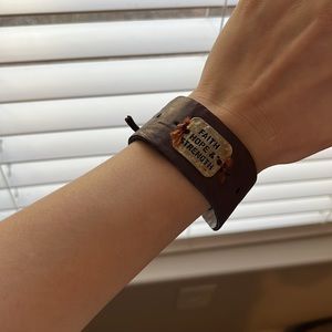Leather bracelet ( 1 inch thick )